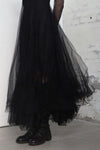 marc le bihan long sleeve gauze skirt black 2162